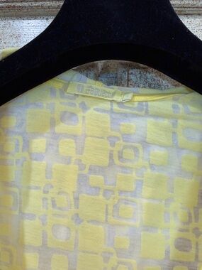 Escapade Yellow Geometric Sheer Top